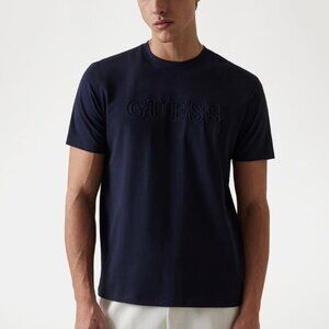 GUESS Men's Alphy Short Sleeves T-Shirt Size XL In Dark Blue